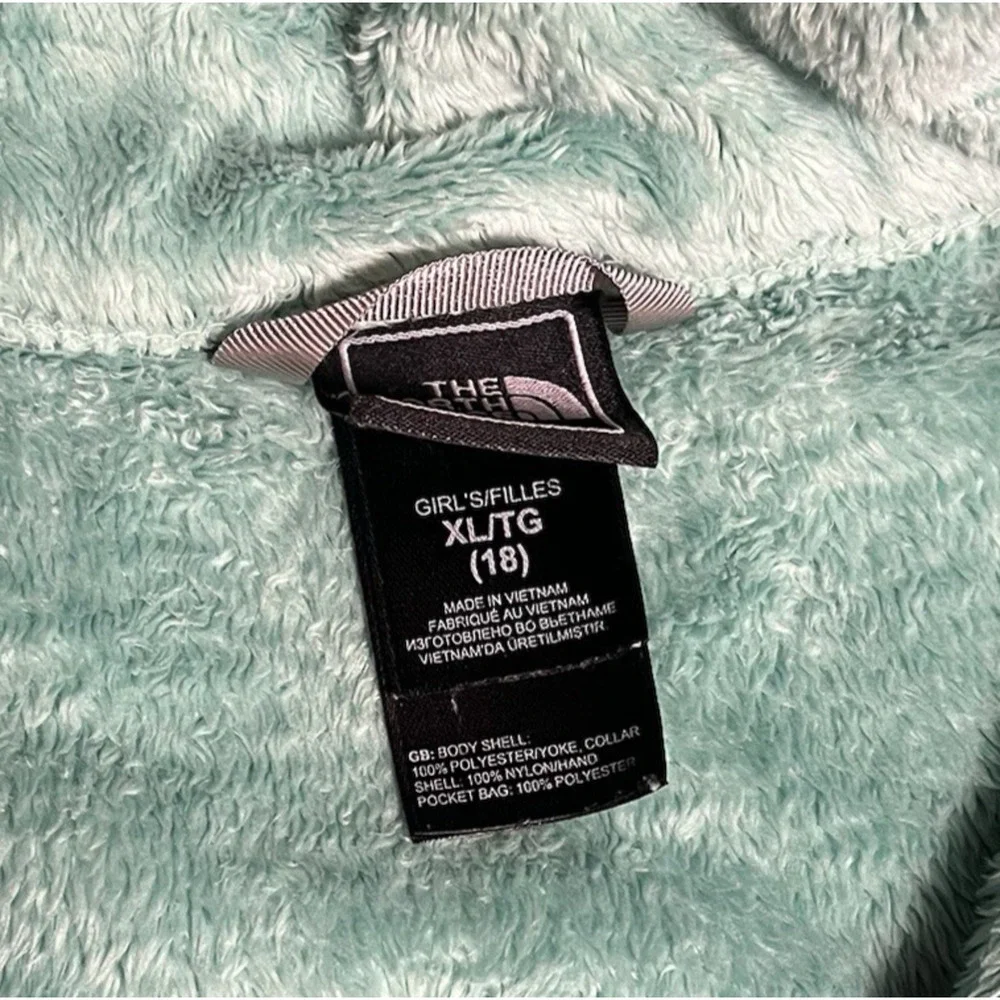 The North Face Youth Girl's Denali Thermal Jacket Blue Surf Green X-Large 18